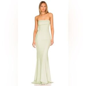 Katie May Strapless Sage Color with open back size xxs